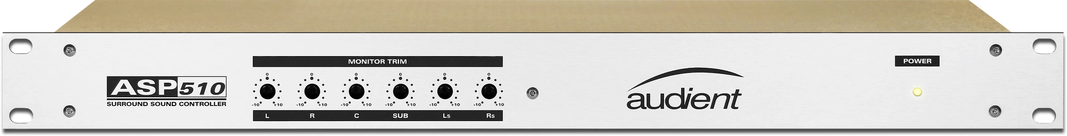 ASP510 surround processor rack unit front panel