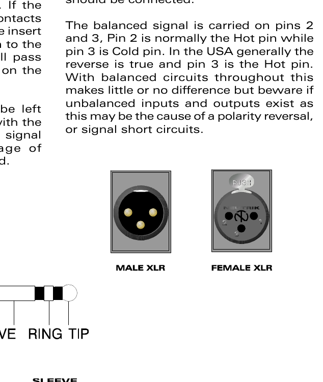 ASP8024 jack and XLR connector conventions