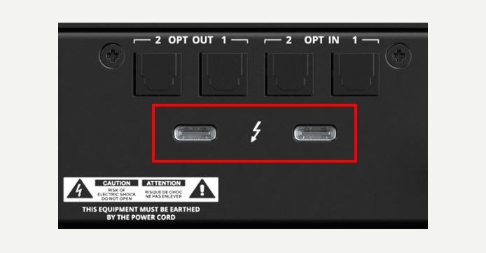 Horizon 32 rear panel thunderbolt ports
