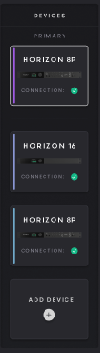 Horizon 8P Hardware Settings & Multiple Devices, Using more than one Horizon