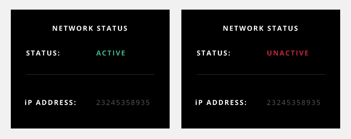ORIA AoIP status information