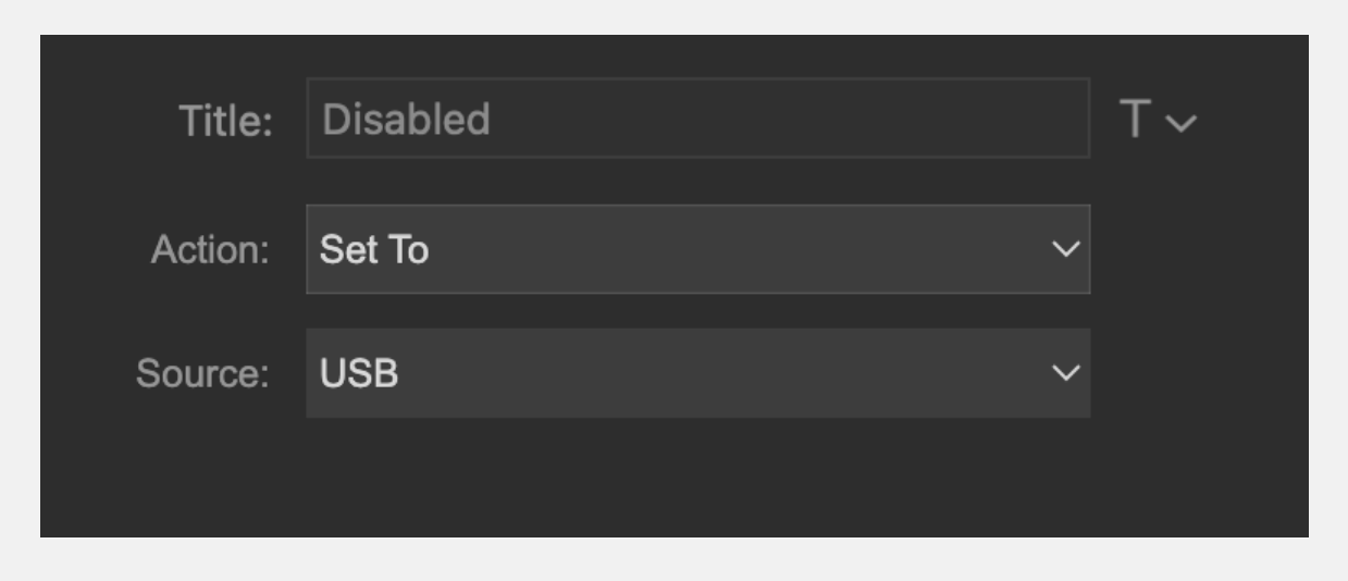 Configuring the Stream Deck Input Source action