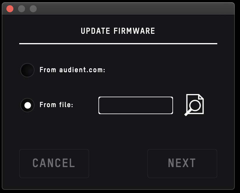 Firmware-Update in der iD-Anwendung