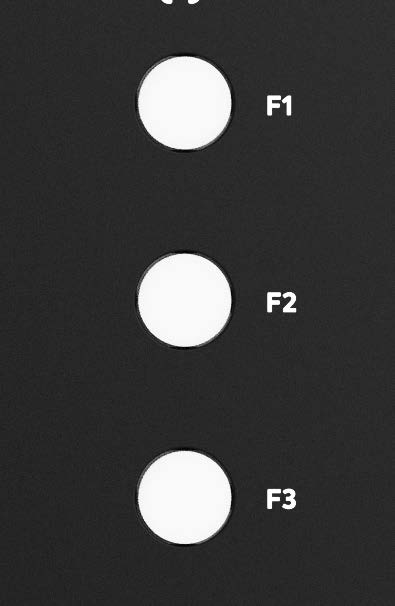 Funktionstasten F1, F2 und F3