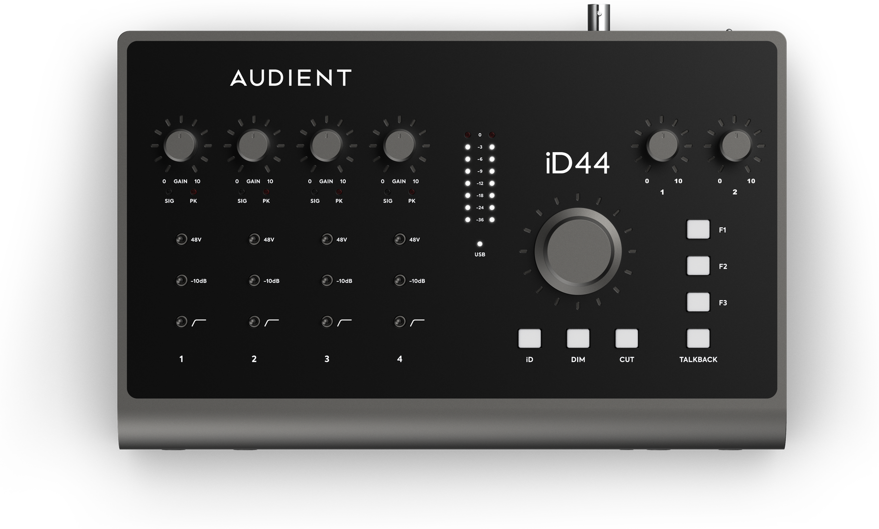 Bedienoberfläche des iD44 MKII von oben