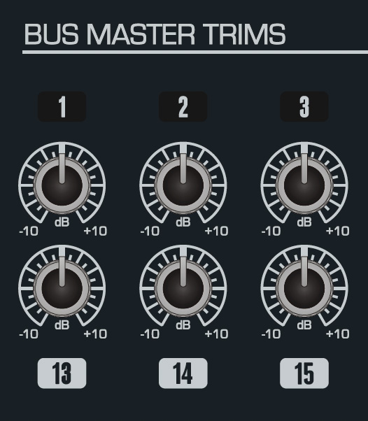ASP8024-HE Bedienelemente der Bus Master Trims