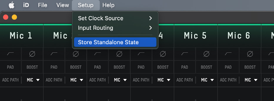 Store Standalone State im iD48 Software Mixer