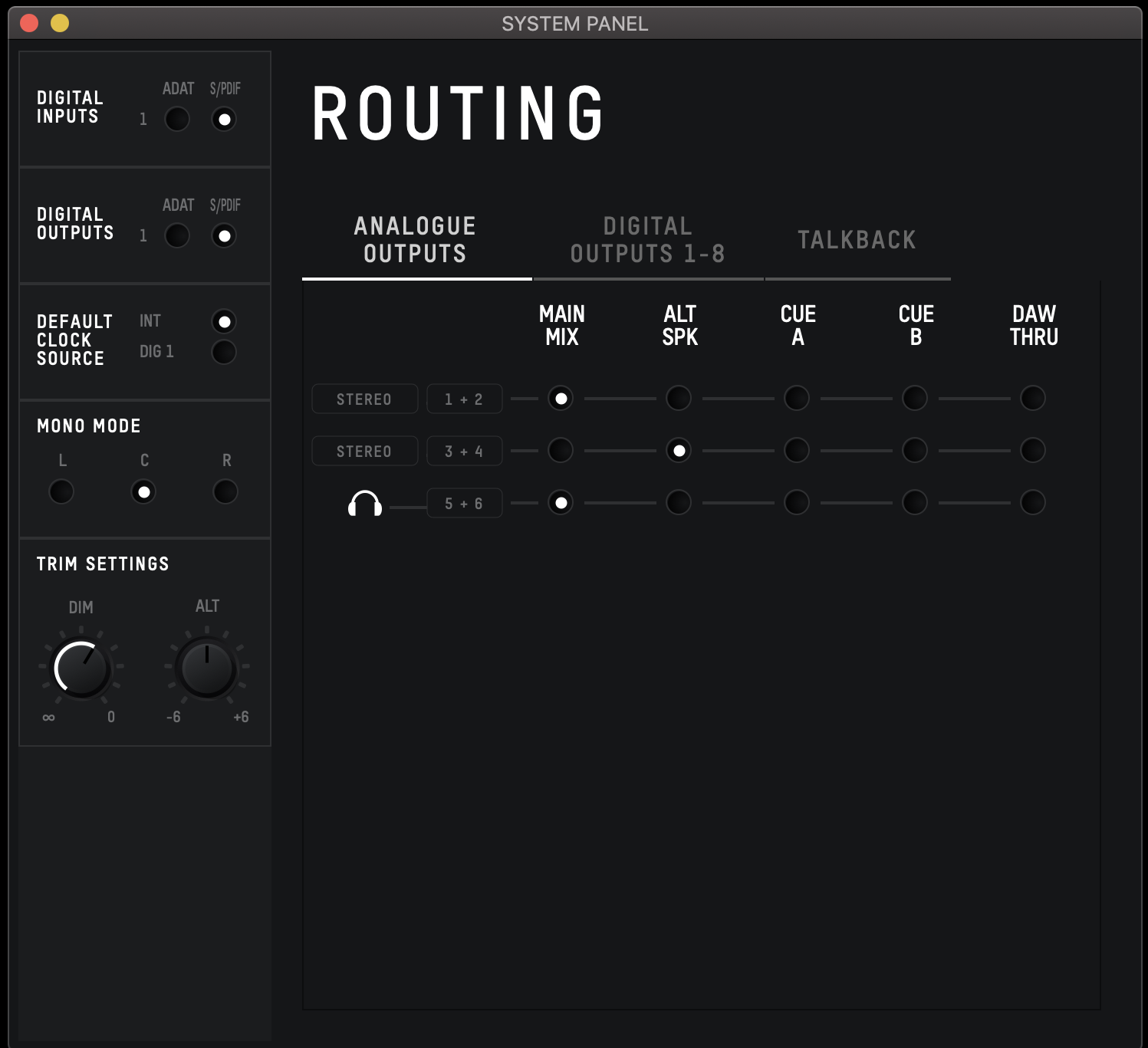 System Panel des iD24