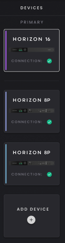 Horizon 16 – Hardware Settings y varios dispositivos, Uso de más de un Horizon