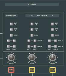 Controles Studio y Foldback de ASP4816 Classic