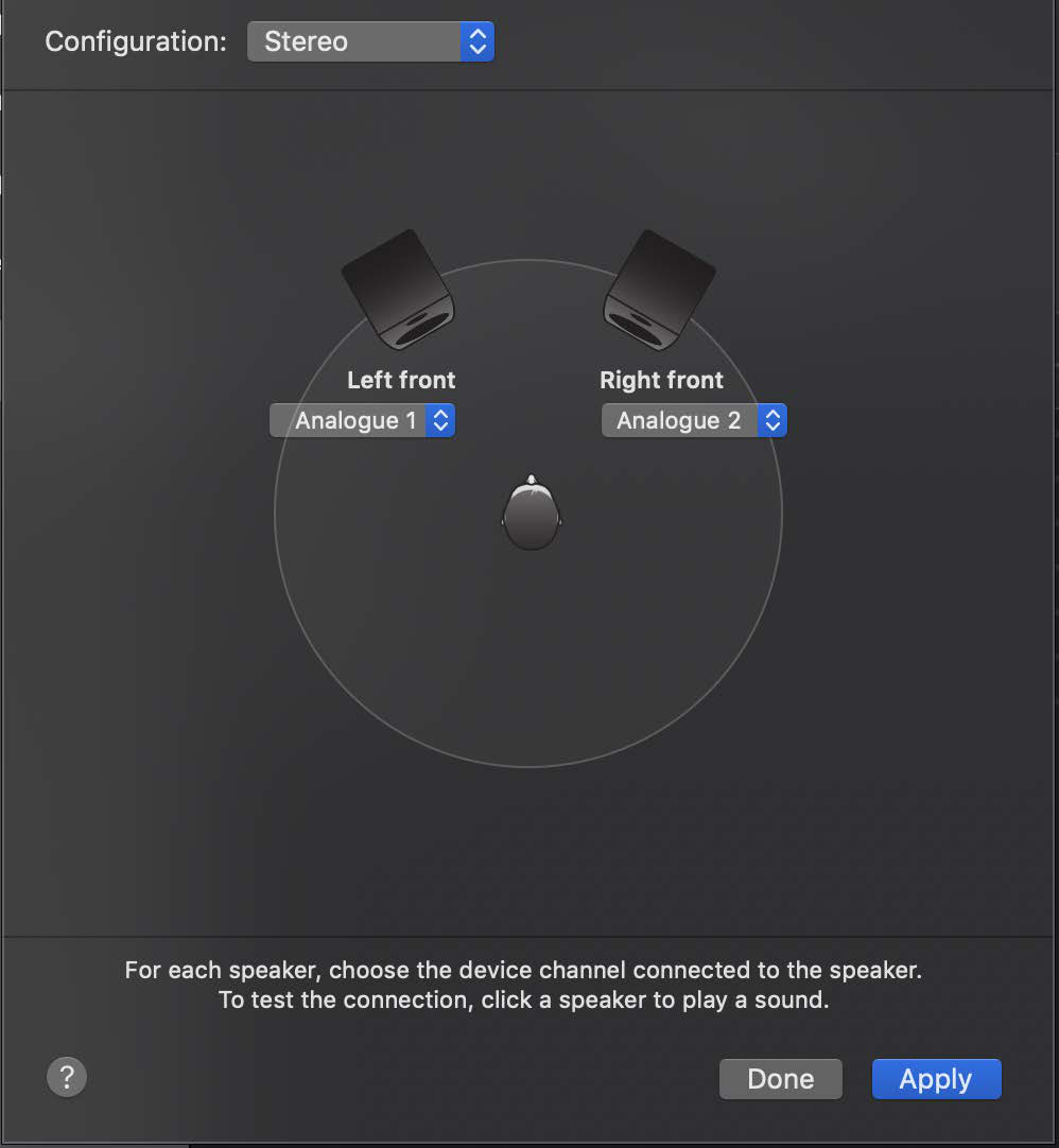 Configuration des sorties enceintes macOS