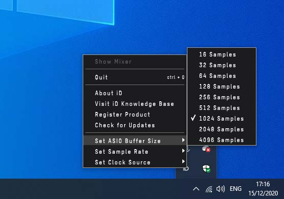 Icône iD dans la zone de notification Windows