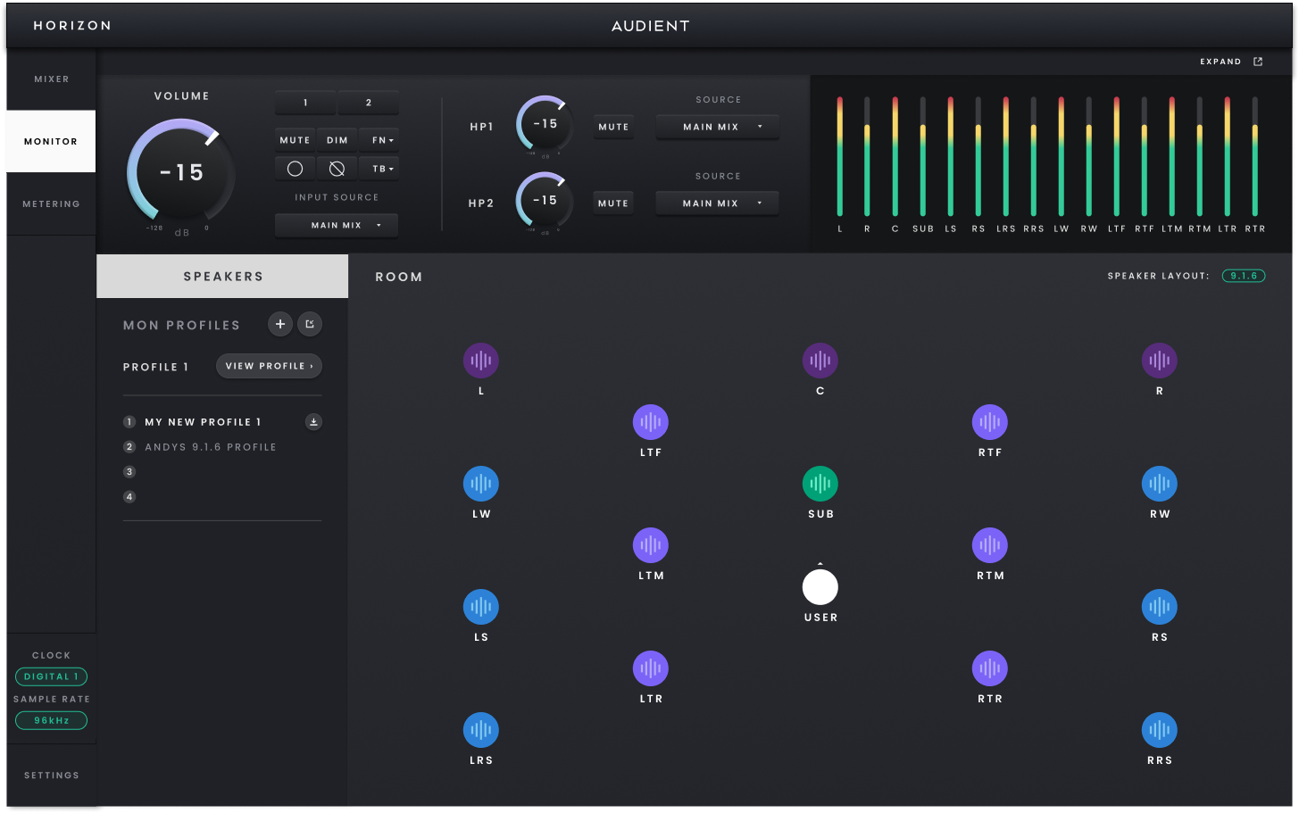Horizon 16 Monitor Controller & Independent Mixes, Independent Mix बनाना
