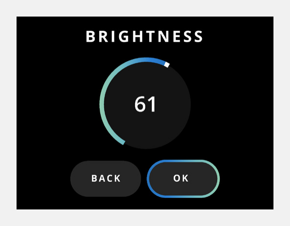 ORIA brightness सेटिंग