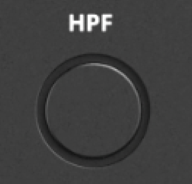 Horizon 8P – Pannello frontale e Motion UI, Filtro passa-alto