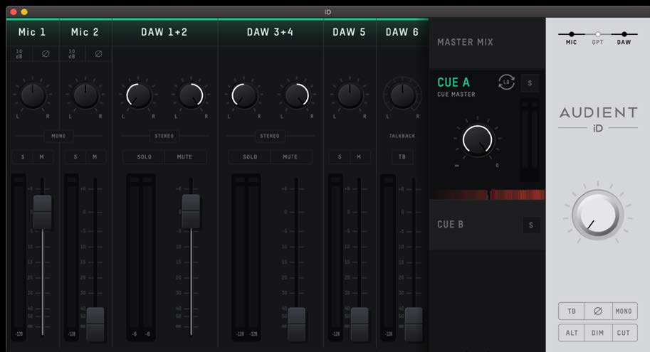 Utilizzo di un cue mix come sorgente loopback