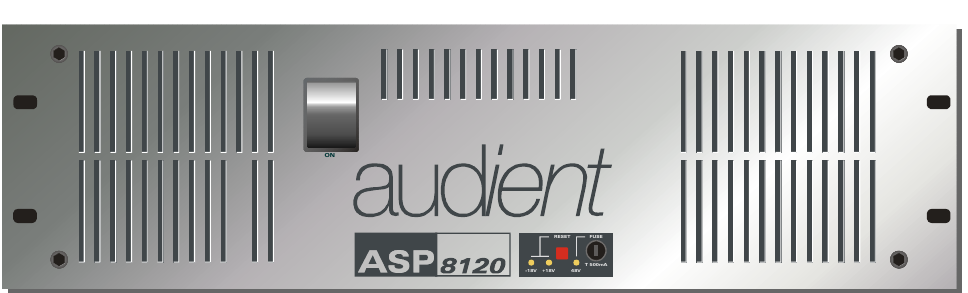 オリジナル ASP8024 マニュアルに掲載されている ASP8120 コンソール電源ユニットのフロントパネル