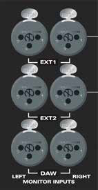ASP4816 Classic DAW, EXT 1 and EXT 2 monitor input connectors