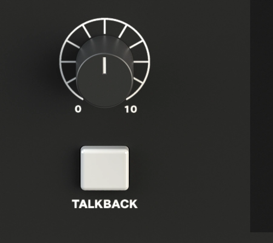 NERO Talkback ゲインコントロールと Talkback ボタン