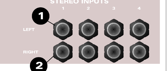 ASP8024 four stereo input pairs with left and right TRS connectors