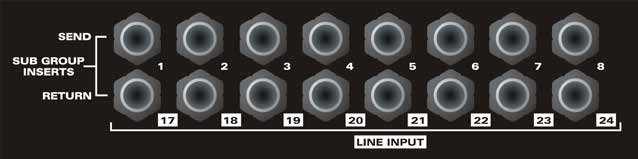 ASP4816 Classic subgroup insert and Line Input 17–24 connectors