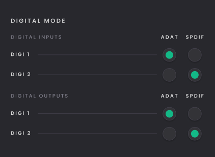 Horizon 32 – Hardware Settings e vários dispositivos, Digital Mode